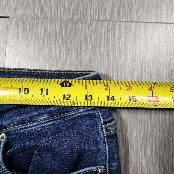 Levi’s 721 High Rise Skinny Stretch Distressed Dark Wash Jeans Womens Size 27 - Picture 10 of 12